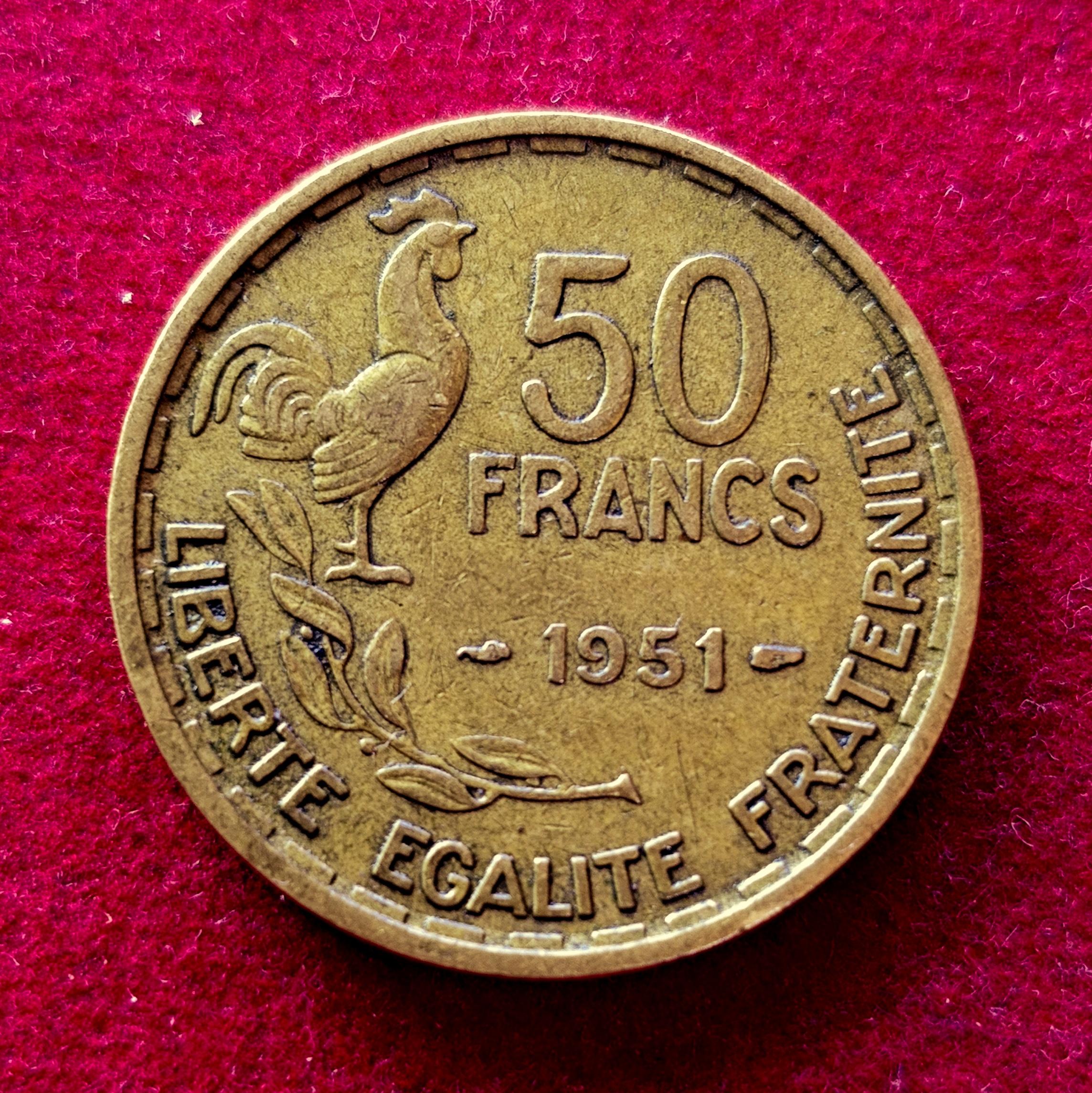 France 50 Francs 1951 Coin