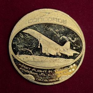 France Concorde Supersonic Aircraft First Flight Toulouse 1969–2003 Commemorative Medallion (70mm)