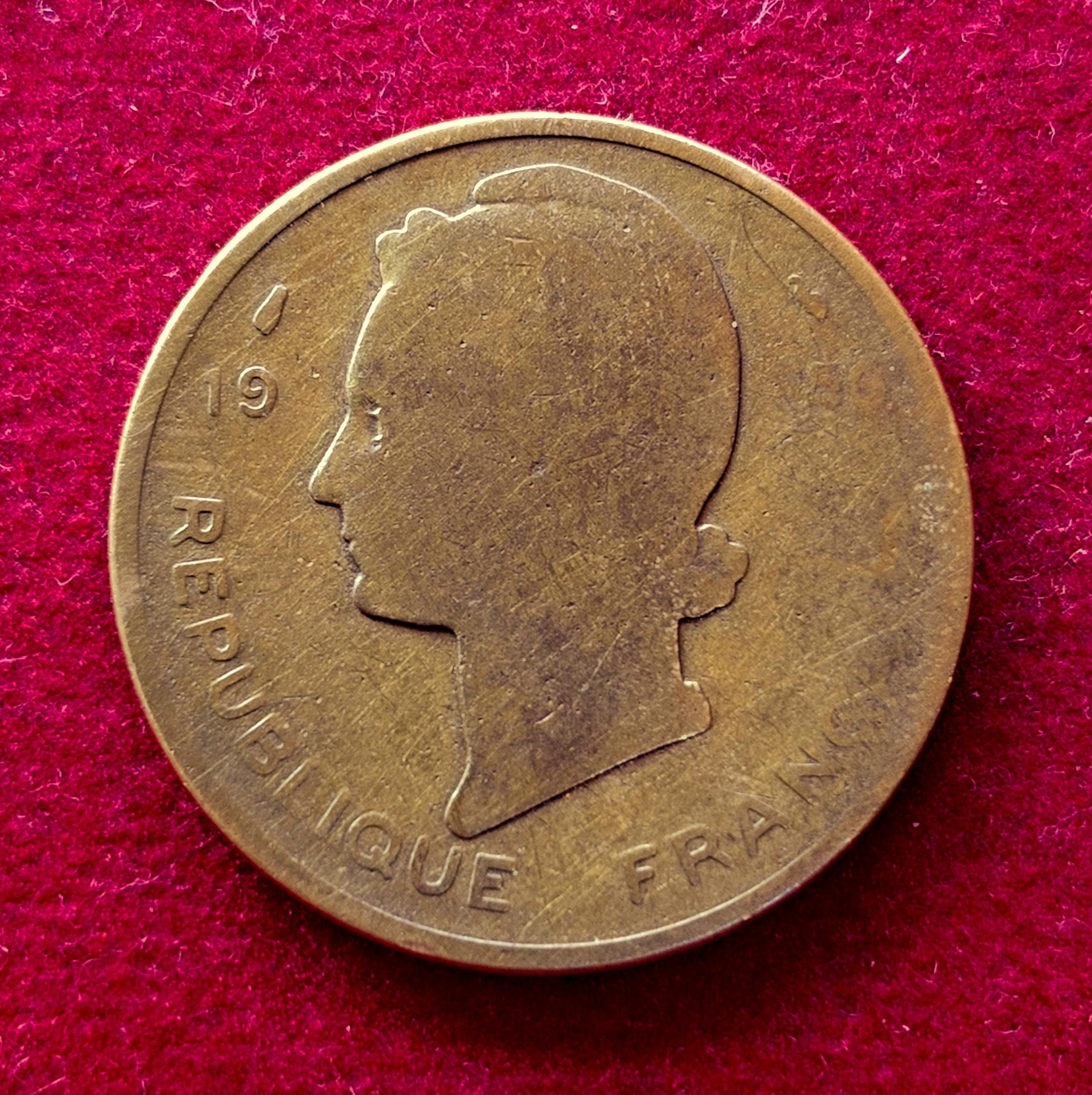 French West Africa 25 Francs 1956 Coin