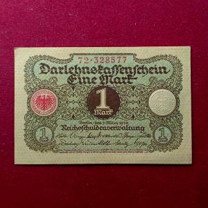 Germany 1 Mark Darlehnskassenschein 1920 Banknote