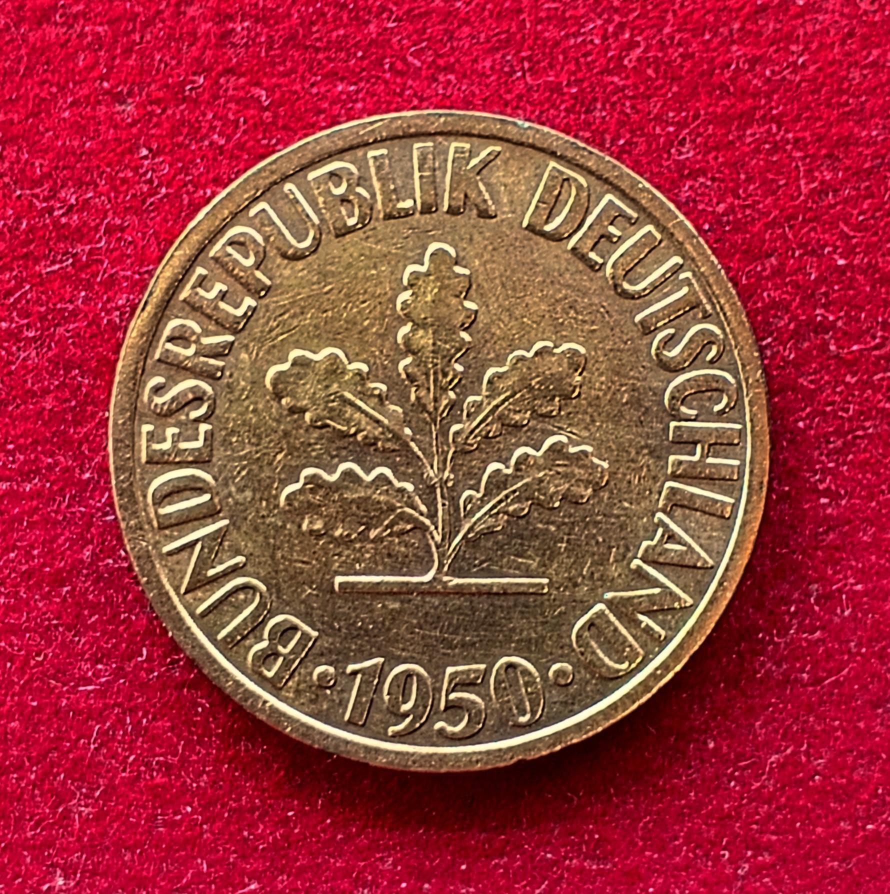 Germany 10 Pfennig 1950 Coin