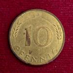 Germany 10 Pfennig 1974 Coin