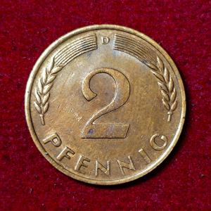 Germany 2 Pfennig 1966 Coin