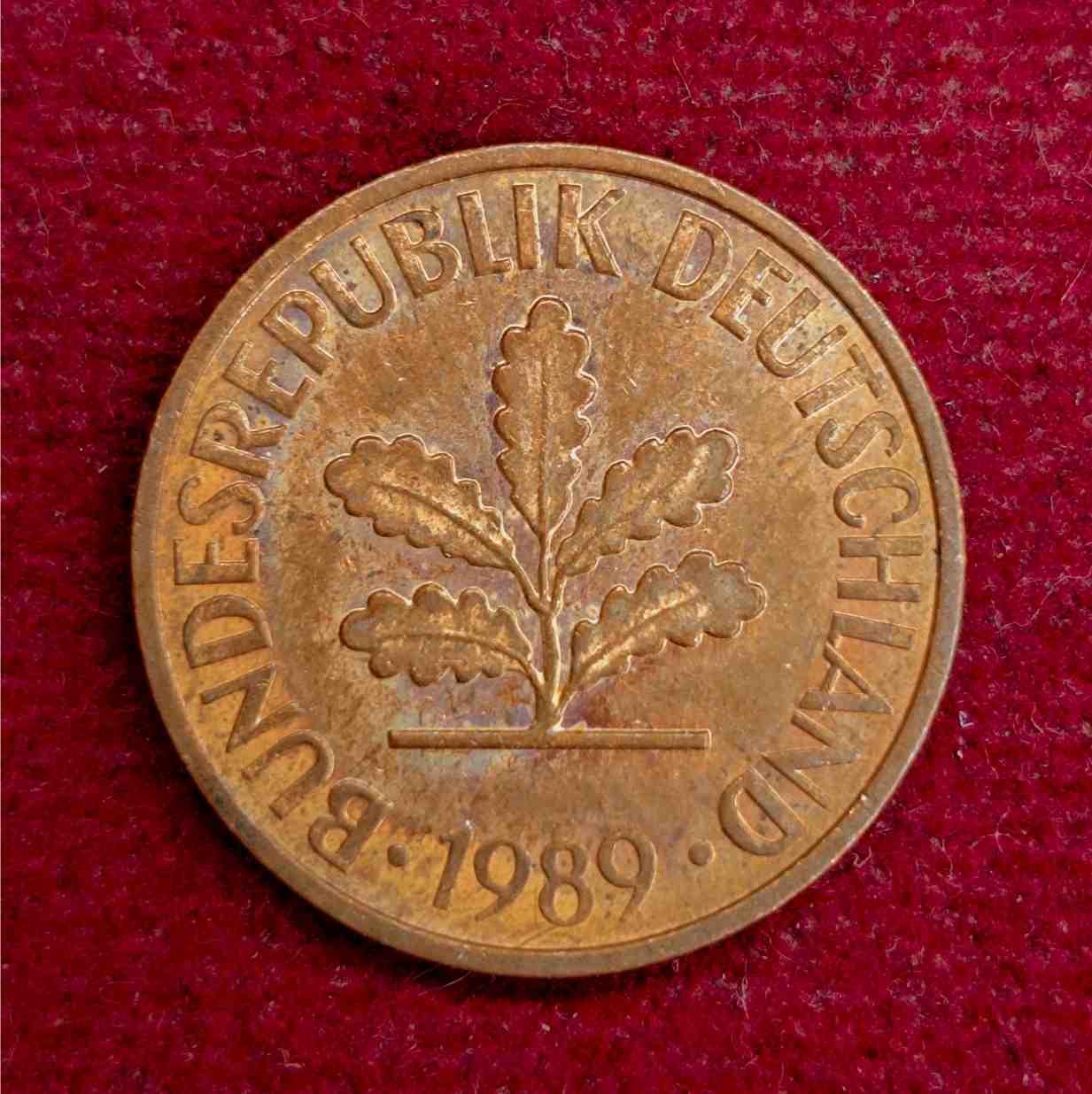 Germany 2 Pfennig 1989 Coin