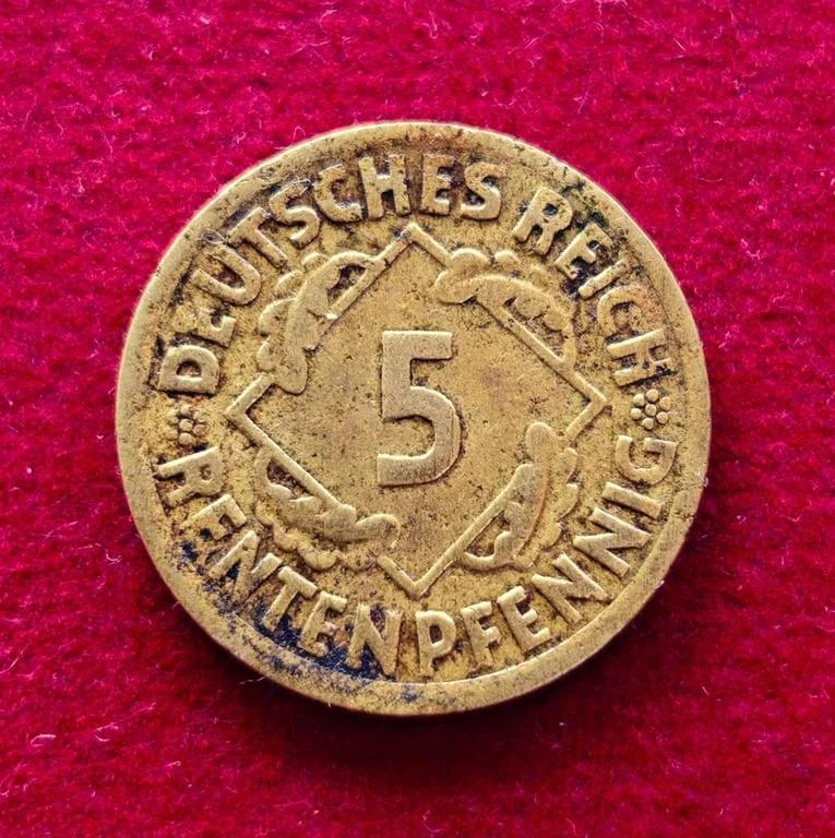 Germany 5 Reichspfennig 1924 Coin