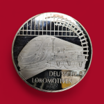 Germany “DRACHE” Steam Locomotive & Modern Train Deutsche Lokomotiven Commemorative Medallion (70mm)