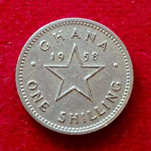 Ghana 1 Shilling Elizabeth II 1958 Coin