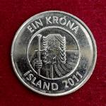 Iceland 1 Krona 2011 Coin