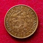 Netherlands 1 Cent Wilhelmina 1919 Coin