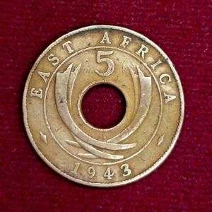 East Africa 5 Cents George VI 1943 Coin