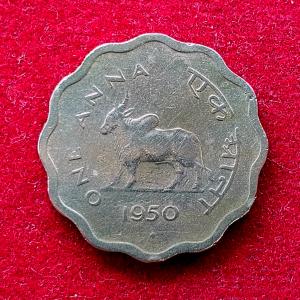 India 1 Anna 1950 Mumbai Mint Coin