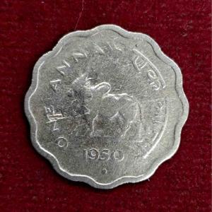 India 1 Anna 1950 Mumbai Mint Coin