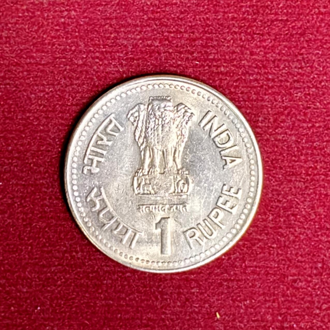 India 1 Rupees Dr. Ambedkar 1990 Commemorative Coin Mumbai Mint