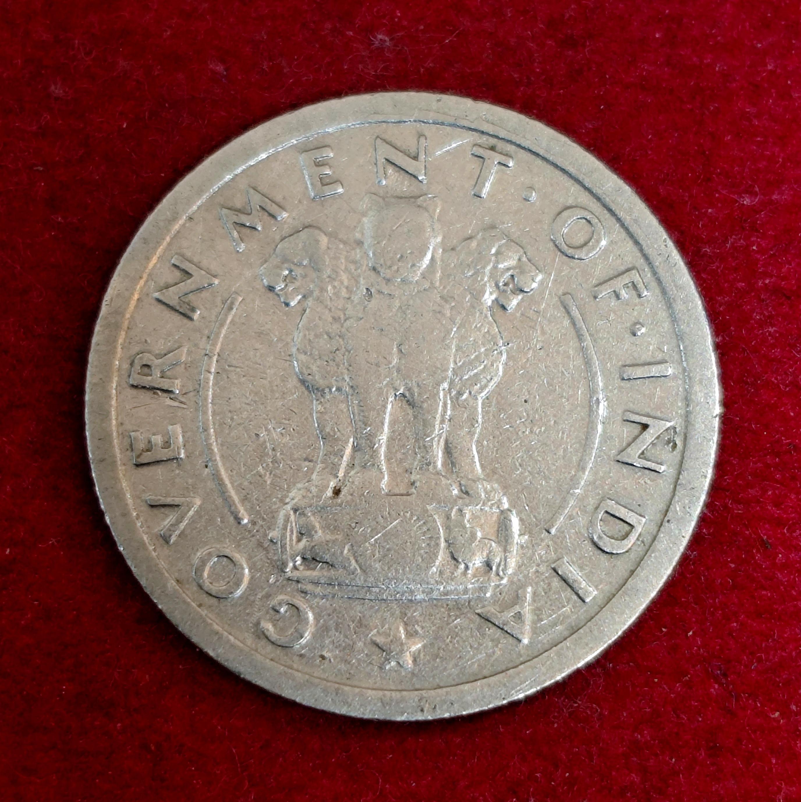 India 1/2 Rupee 1955 Coin (Mumbai Mint)