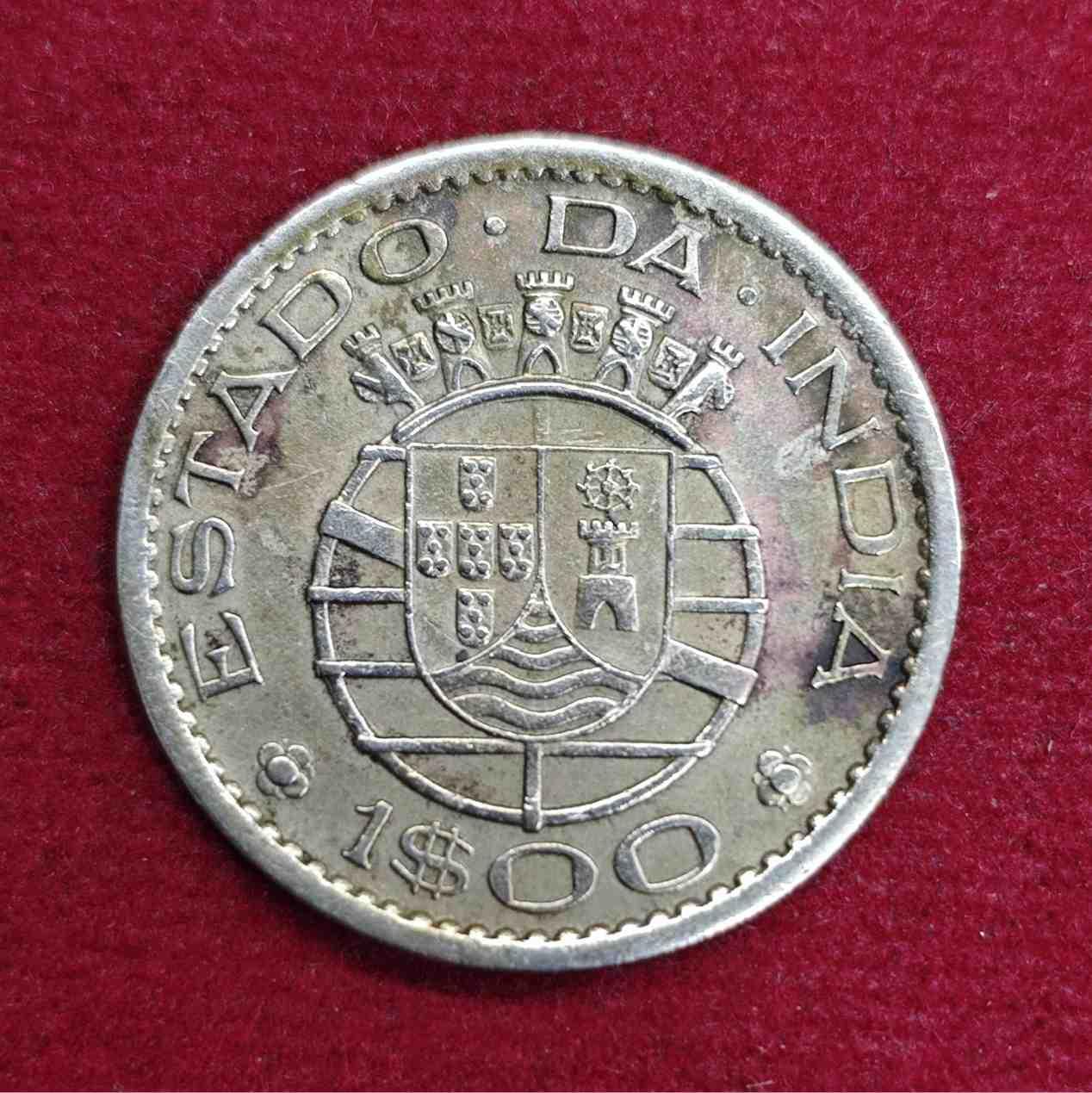 India Portuguese 1 Escudo 1958 Coin