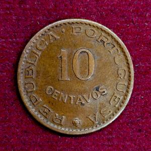 India Portuguese 10 Centavos 1958 Coin