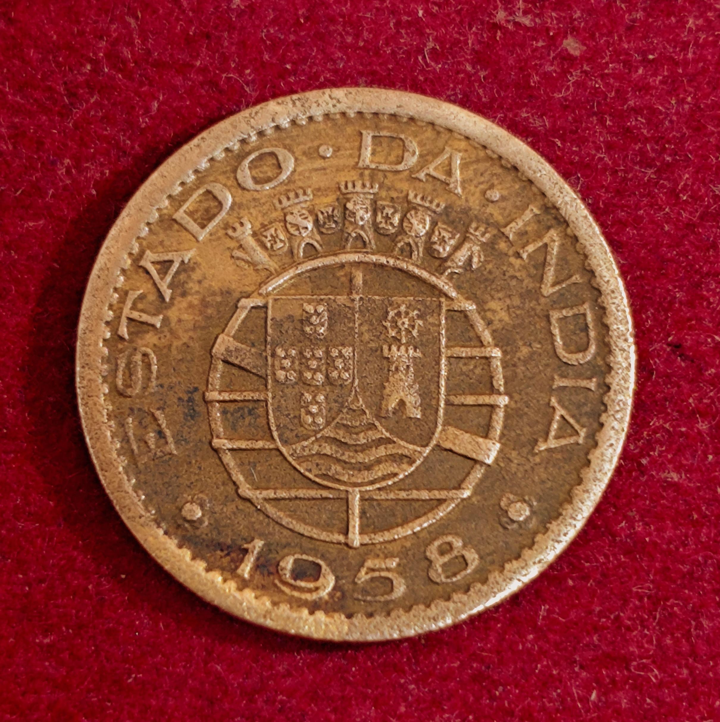 India Portuguese 10 Centavos 1958 Coin