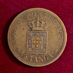 India Portuguese 1/2 Tanga Carlos I Lisboa mint  Coin