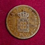 India Portuguese 1/2 Tanga Carlos I Lisboa mint 1901 Coin