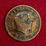 India Portuguese 1/4 Tanga Carlos I Coin