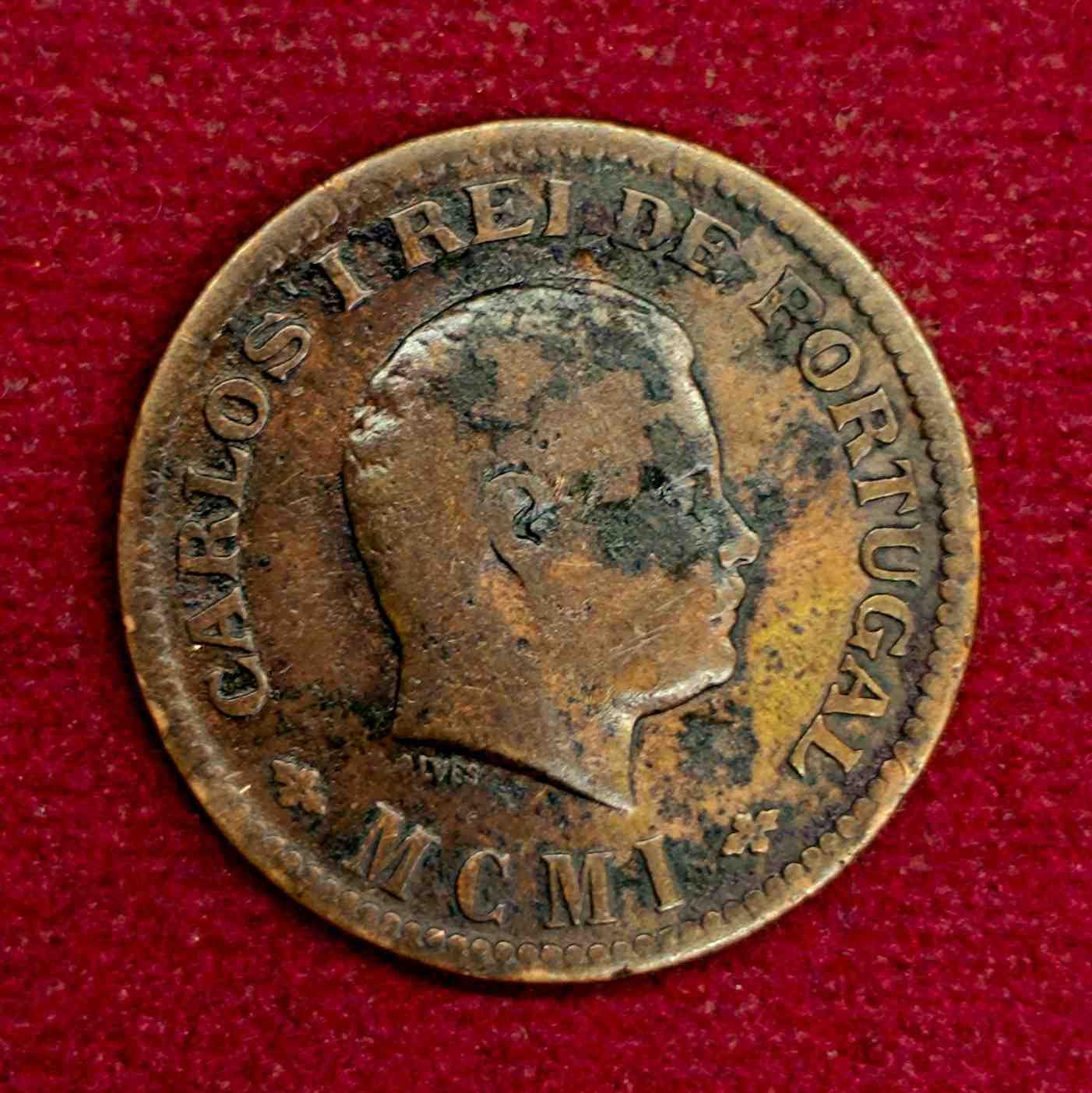 India Portuguese 1/4 Tanga Carlos I Coin