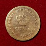 India Portuguese 1/8 Tanga Luiz I 1881 Coin
