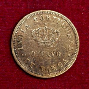 India Portuguese 1/8 Tanga Luiz I 1881 Coin
