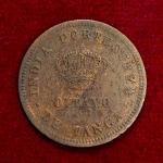 India Portuguese 1/8 Tanga Luiz I 1884 Coin