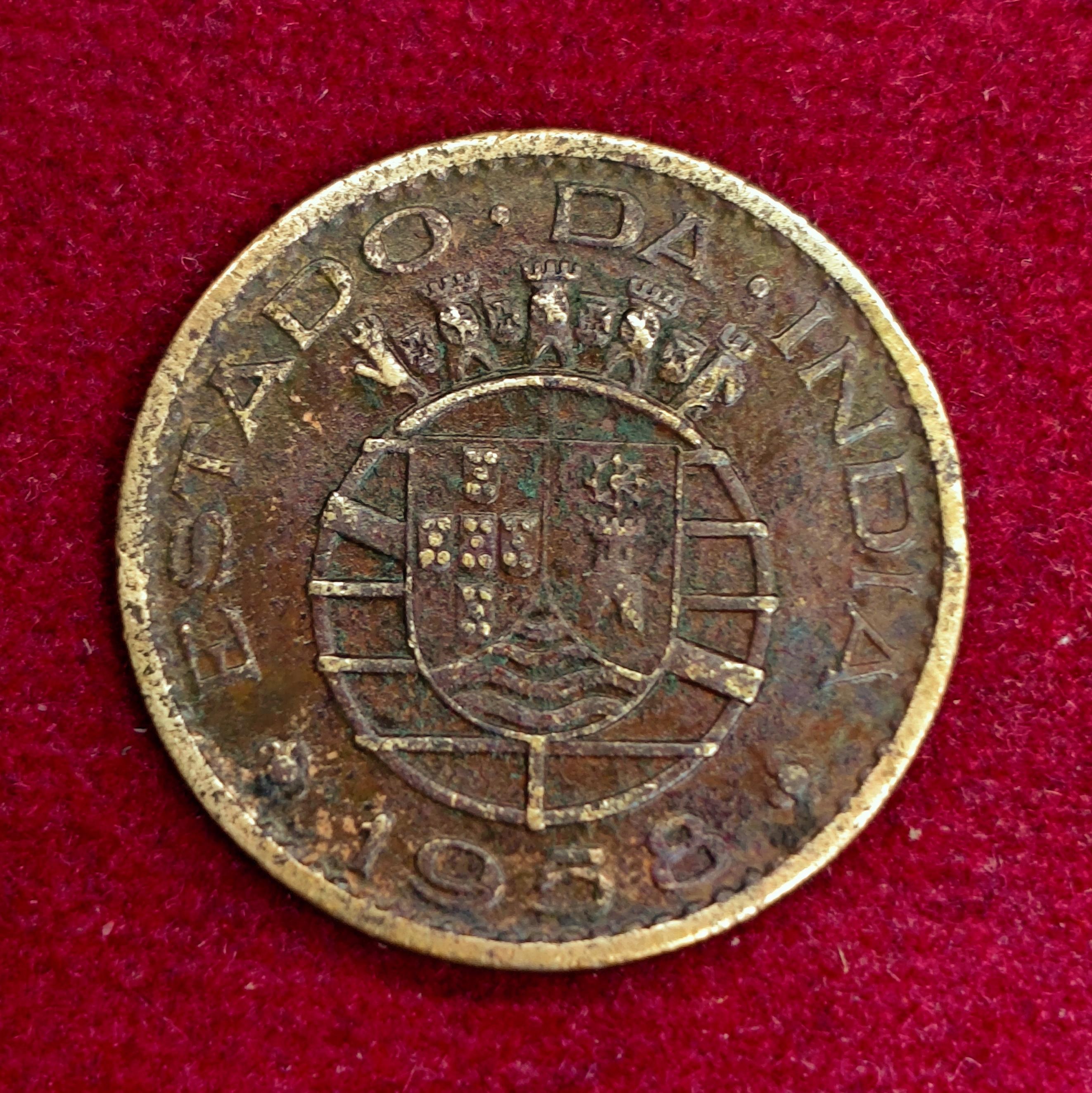 India Portuguese 30 Centavos 1958 Coin
