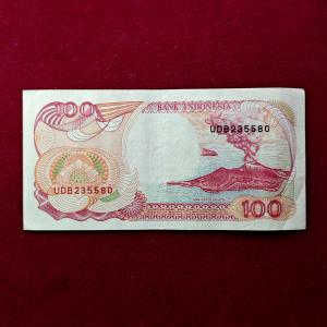 Indonesia 100 Rupiah 1992 - Sailboat Banknote