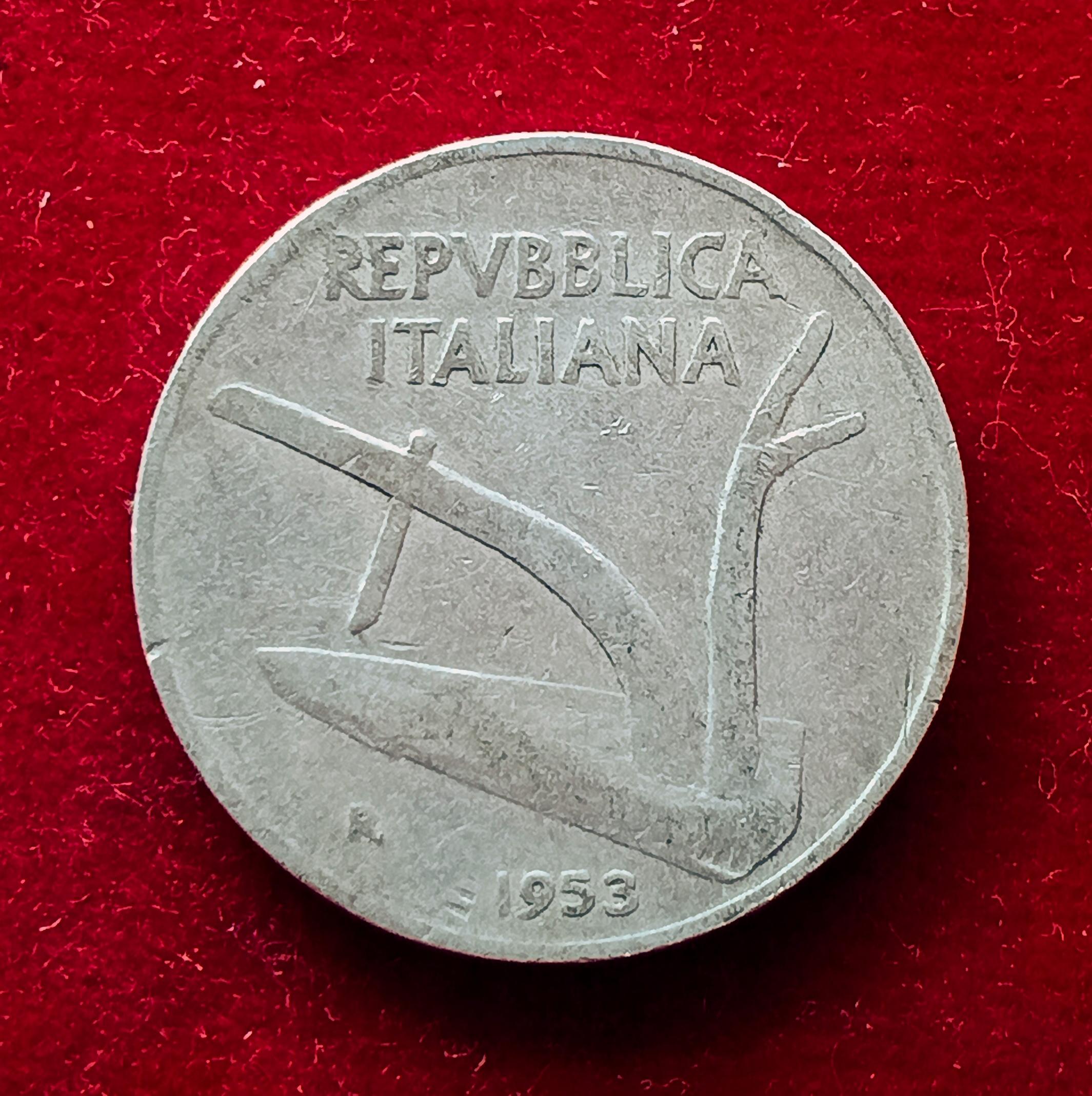 Italy 10 Lire 1953 Coin