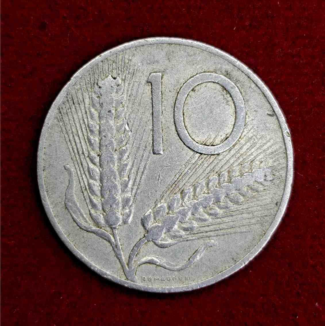 Italy 10 Lire 1955 Coin