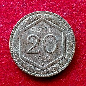 Italy 20 Centesimi Vittorio Emanuele III 1919 Coin