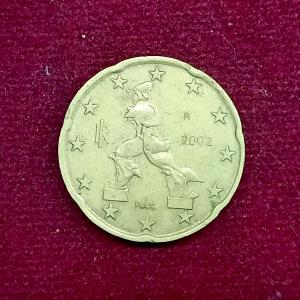 Italy 20 Euro Cent 1st map 2002 Coin