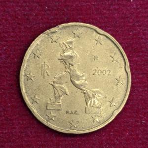 Italy 20 Euro Cent 1st map 2002 Coin