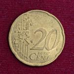 Italy 20 Euro Cent 1st map 2002 Coin