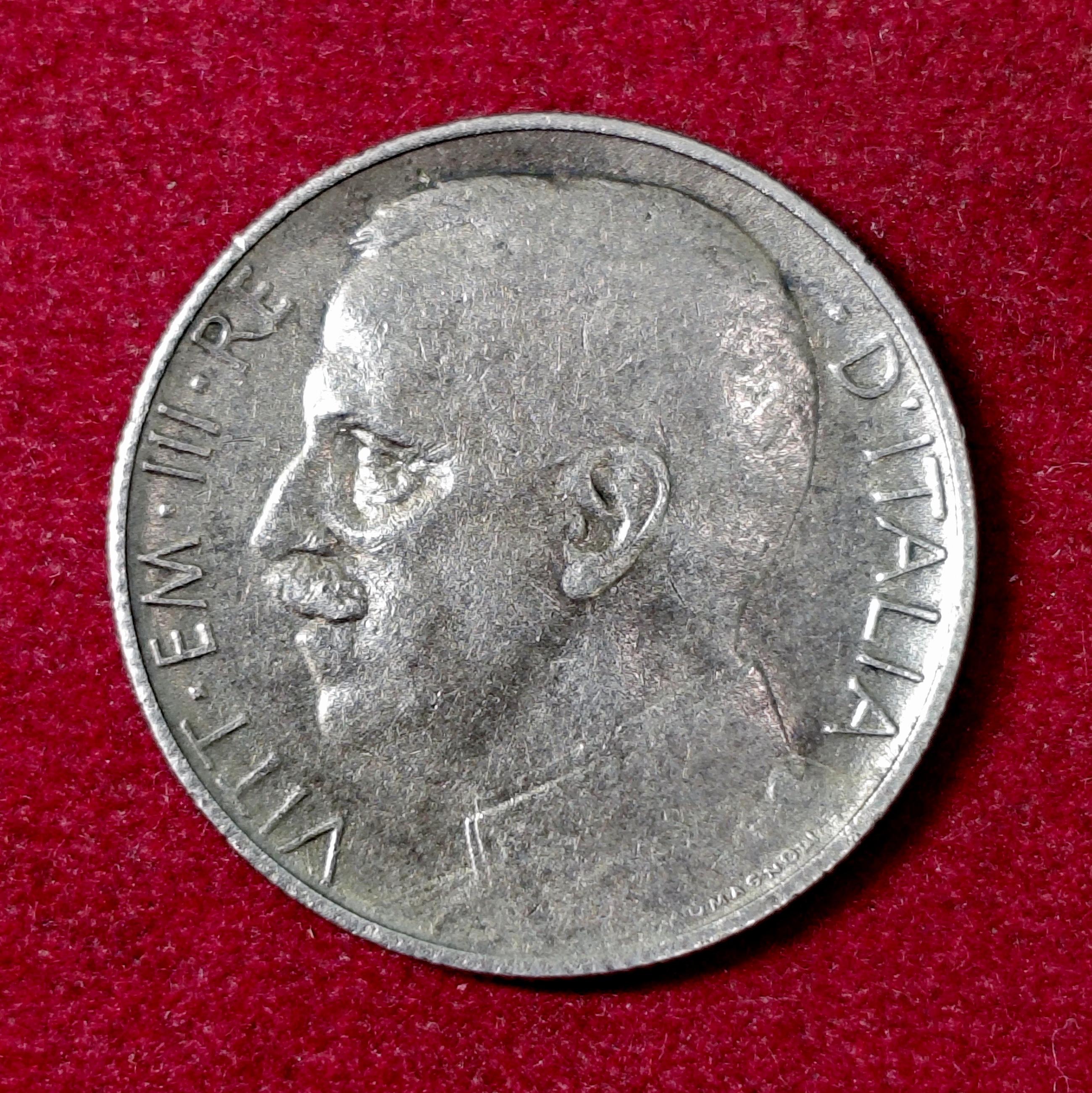 Italy 50 Centesimi Vittorio Emanuele III 1921 Coin