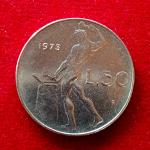 Italy 50 Lire 1973 Coin (Small Type)