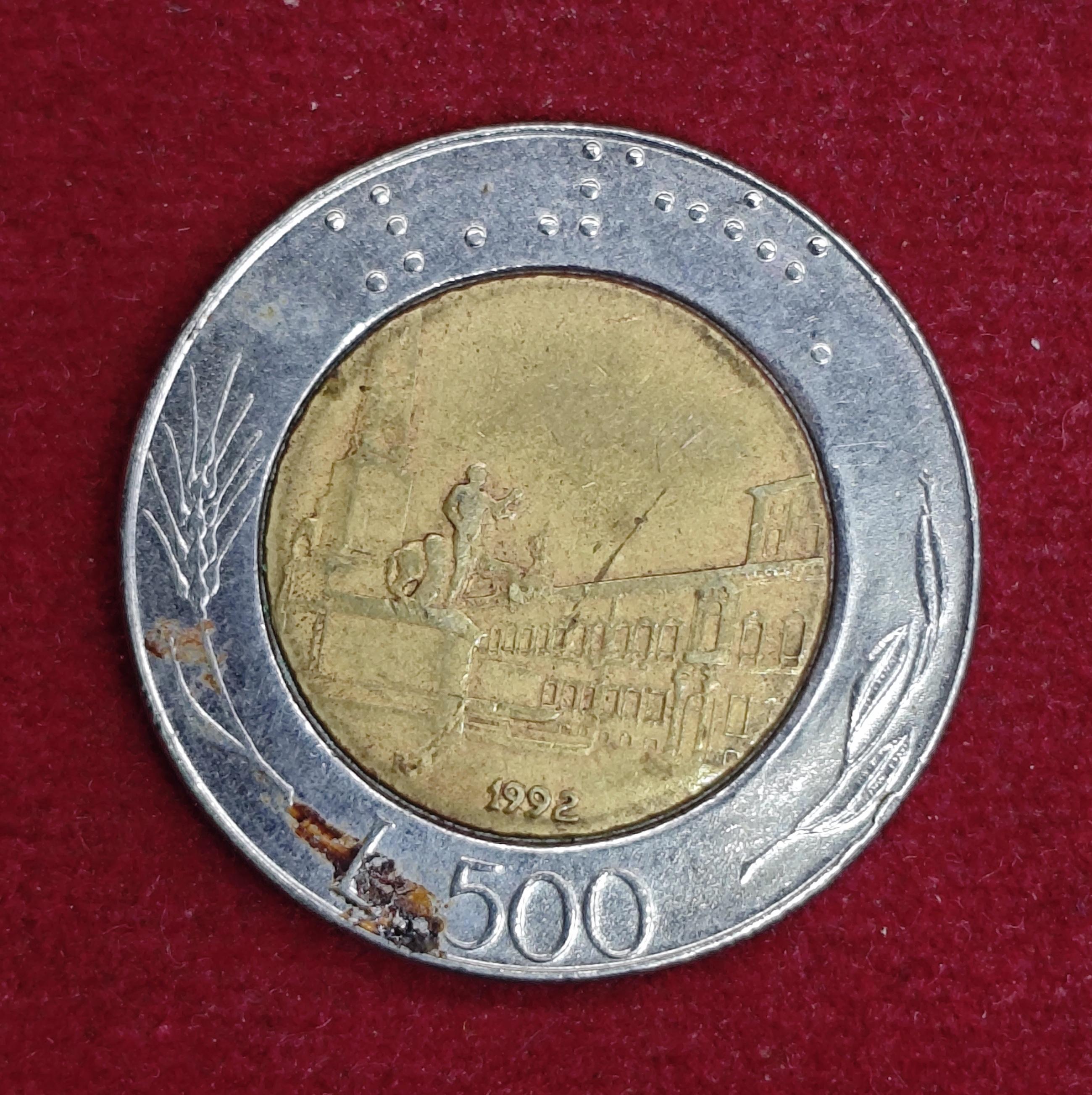 Italy 500 Lire 1992 Coin