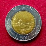 Italy 500 Lire 1992 Coin