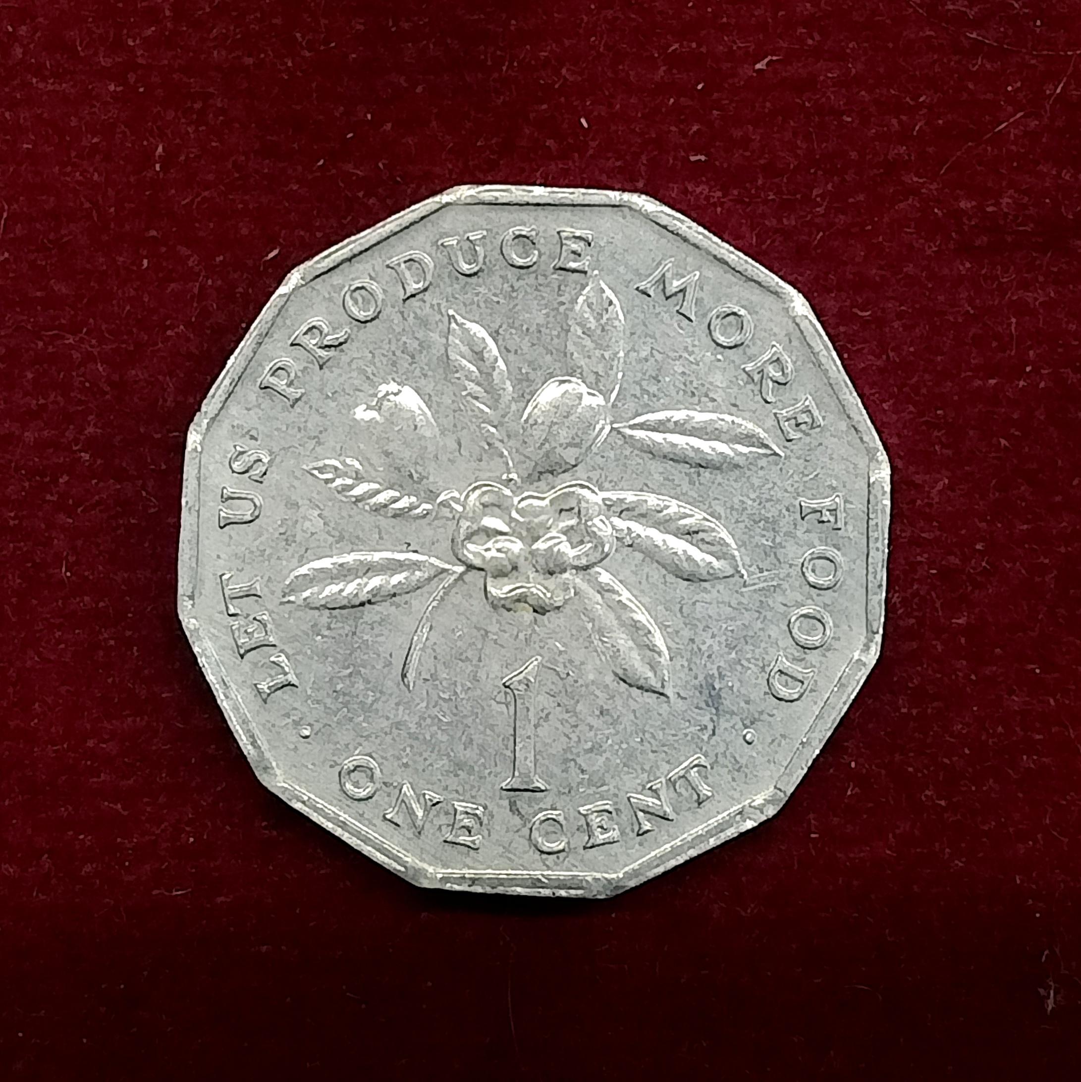 Jamaica 1 Cent FAO 1986 Commemorative Coin