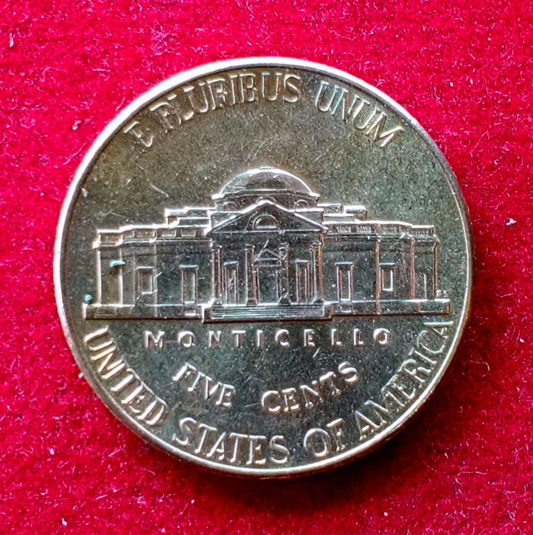 United States (USA) 5 Cents "Jefferson Nickel"  Return to Monticello 2007 Coin  P (Mint of Philadelphia)