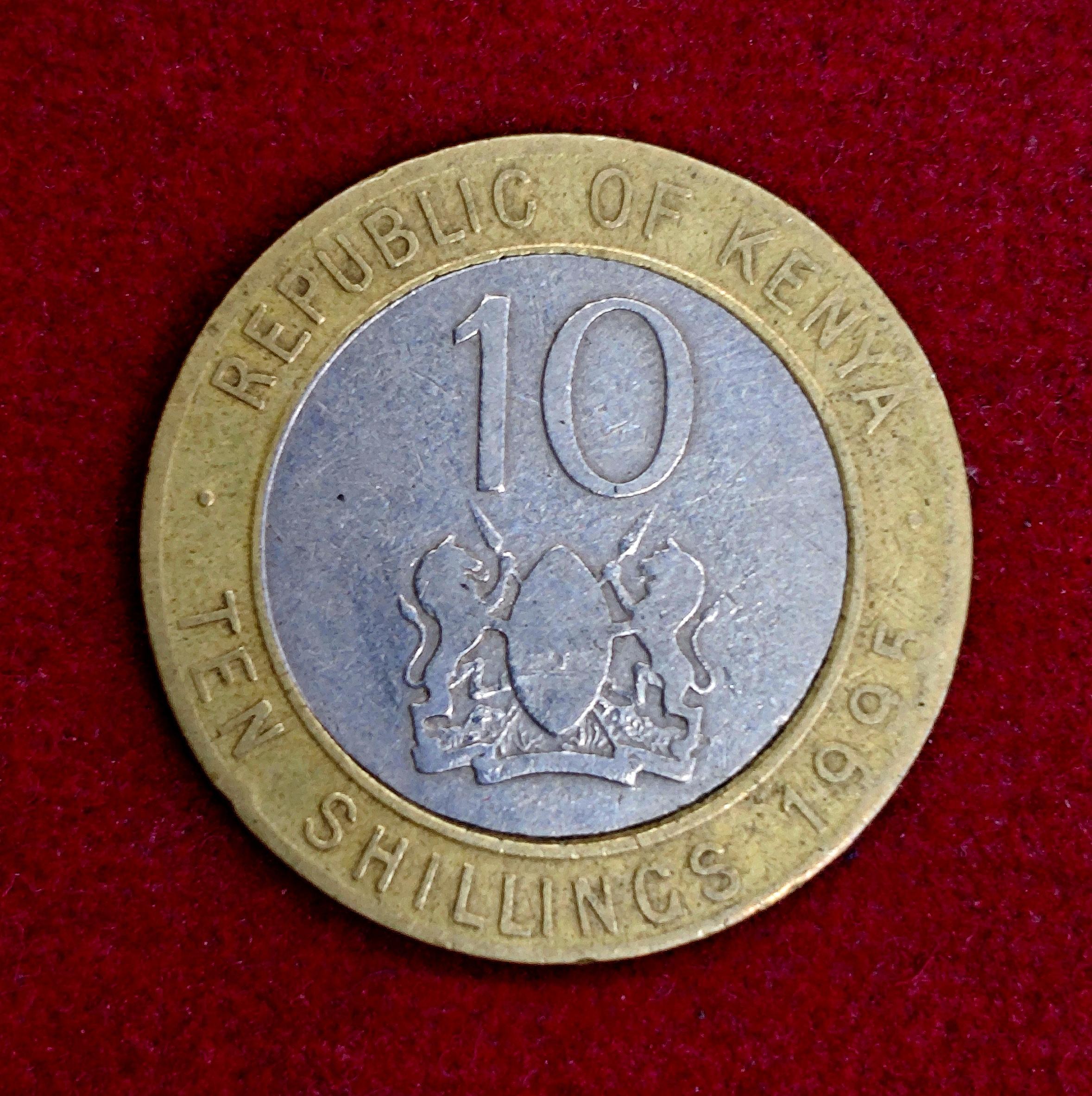 Kenya 10 Shillings 1995 Coin