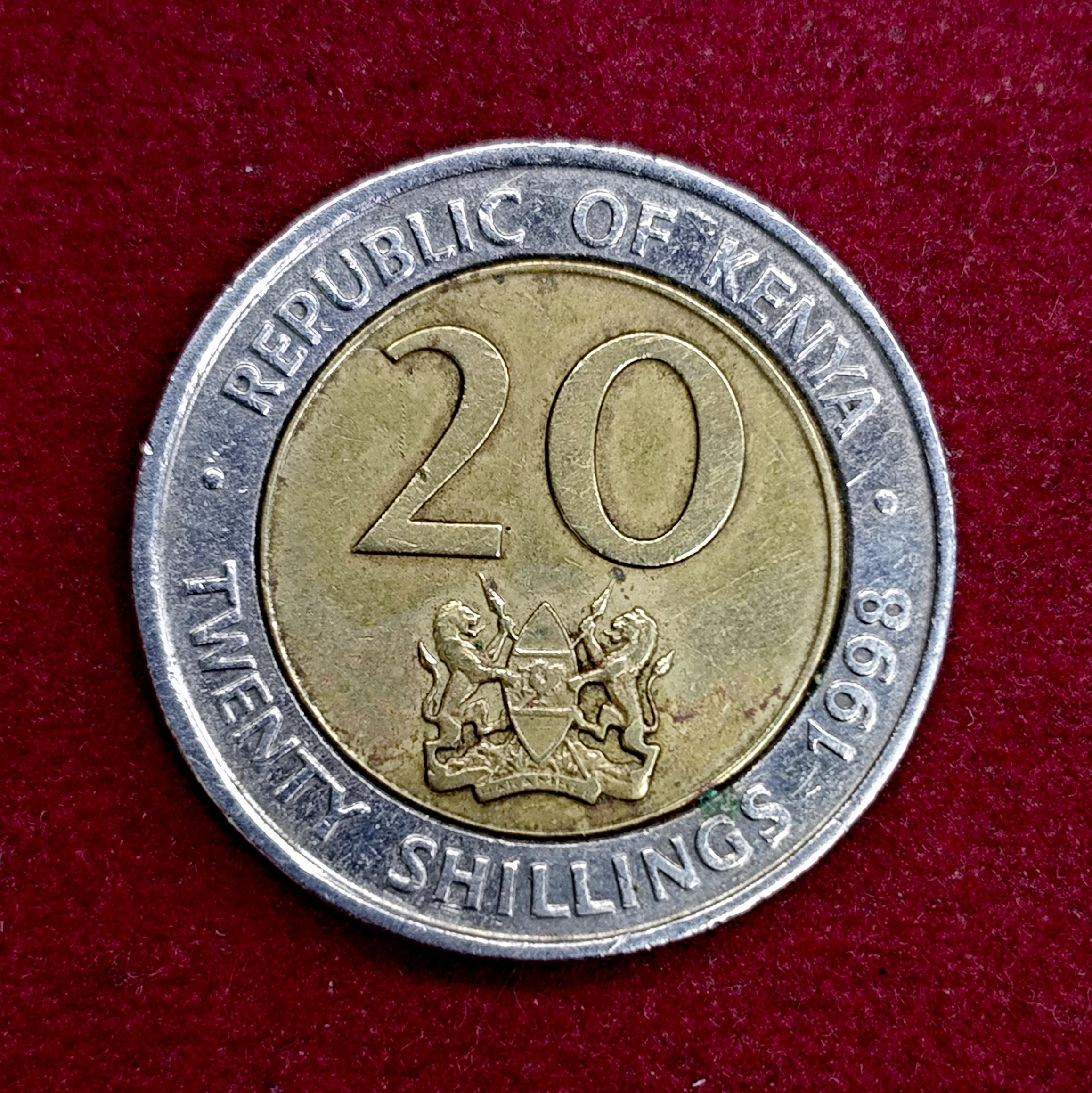 Kenya 20 Shillings 1998 Coin