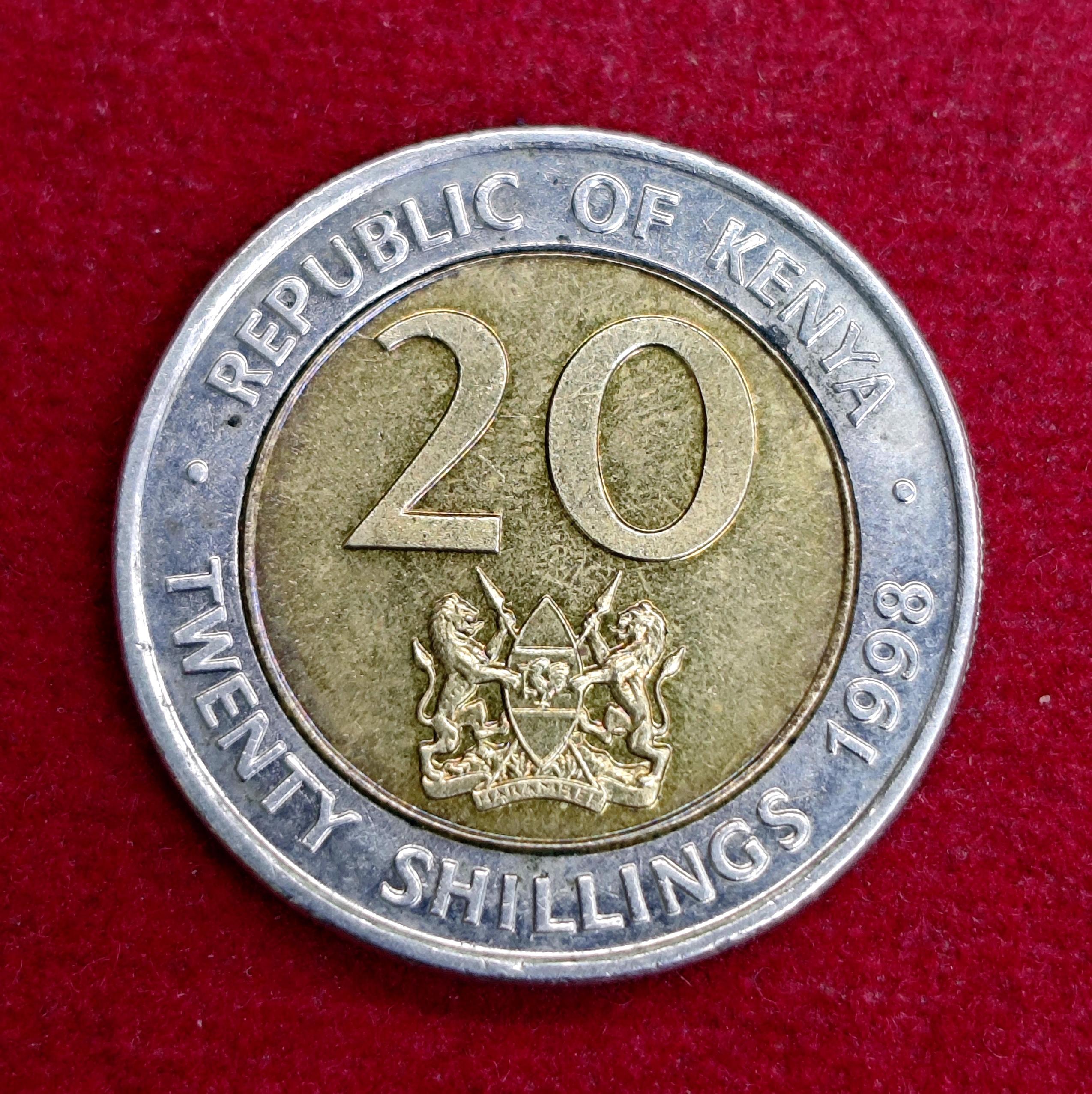 Kenya 20 Shillings 1998  Coin