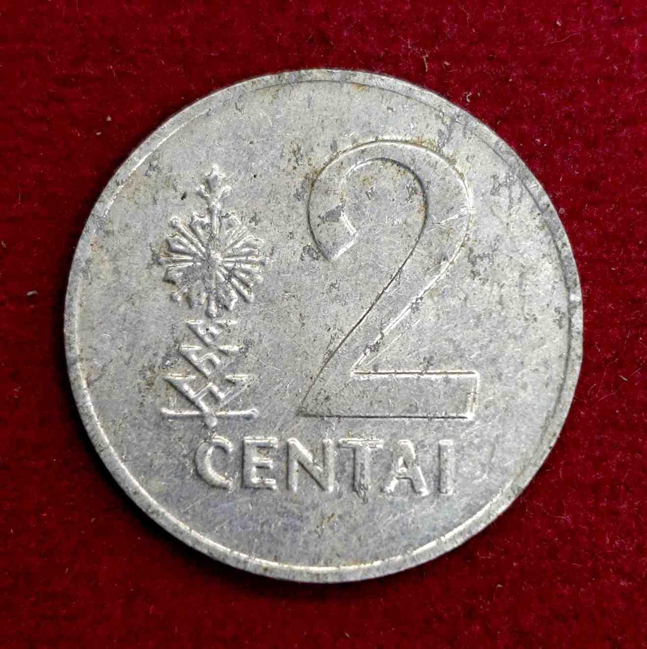 Lithuania 2 Centai 1991 Coin