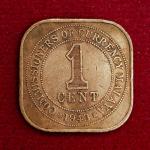 Malaya 1 Cent - George VI 1943 Coin