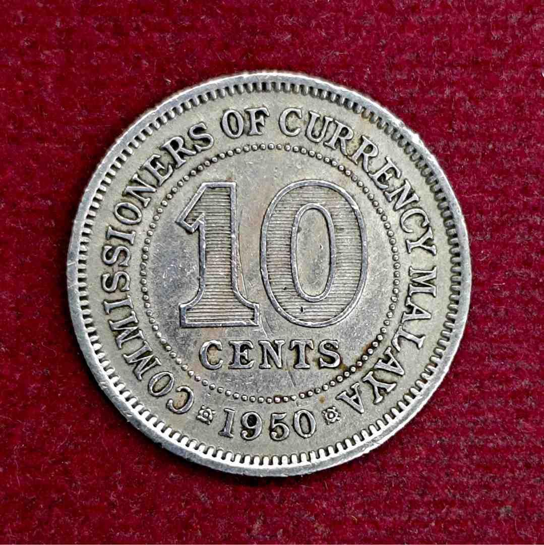 Malaya 10 Cents - George VI 1950 Coin