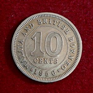 Malaya and British Borneo 10 Cents Elizabeth II 1956 Coin