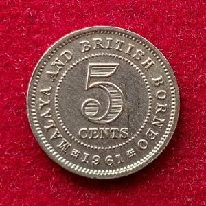 Malaya and British Borneo 5 Cents - Elizabeth II 1961 Coin